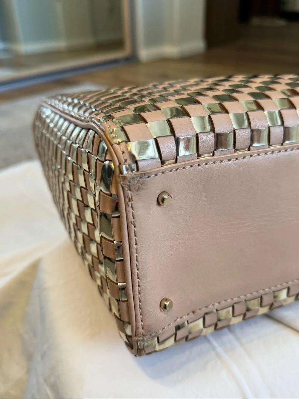 kate spade Quinn Metallic Woven Tote